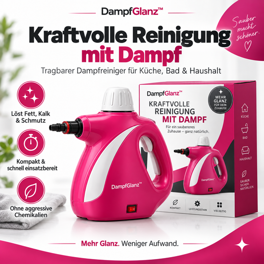DampfGlanz™ – Kraftvoller Hand-Dampfreiniger